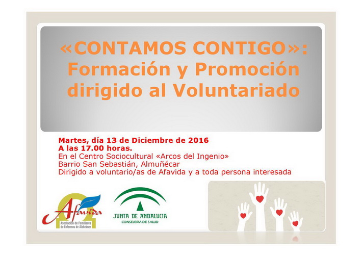 Afavida celebra este martes la jornada de formación y promoción del voluntariado 